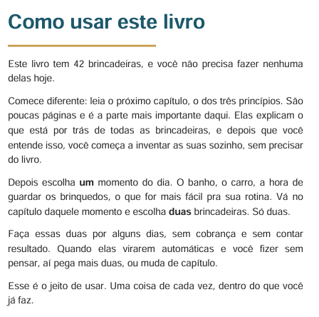 Página de abertura do e-book, Como usar este livro
